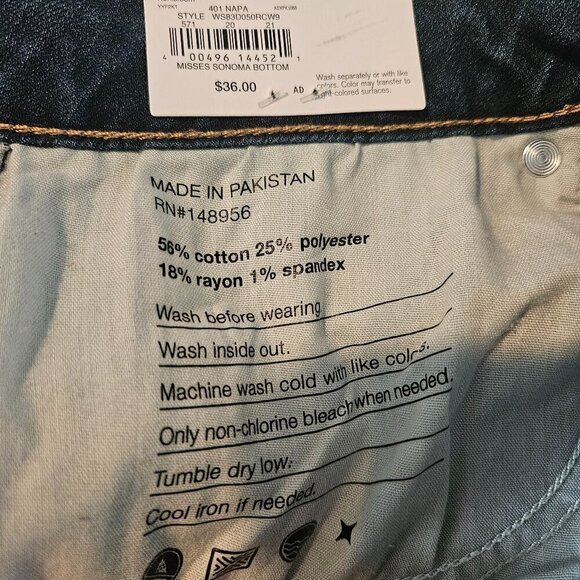 NWT Sonoma Curvy Skinny Jeans Size 14R - Picture 11 of 12